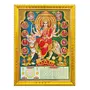 Koshtak Nav Durga/ambe/vaishno devi di roop/sherawali maa 9 Form on Tiger with Yantra Aarti photo frame with Laminated Poster for puja room temple Worship/wall hanging/gift/home decor (30 x 23 cm)