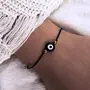 The Bling Stores Evil Eye Adjustable Anklet Bracelet Black Braided Foot Chain Bohemian Rope Beach Decoration Jewelry for Women and Girls Free size black thread anklet, 3 image
