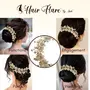 Hair Flare1687 Artificial Flowers made Bridal Hair Accessories For Women's (Pearl) Pack of 1 Pearl, 7 image