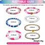 SANNIDHIÂ® 7Pcs Beads Bracelet for Girls Colorful Happy Smile Boho Beaded Bracelets Set Y2K Summer Beach Clay Jewelry for Girls, 3 image