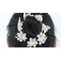 Hair Flare1687 Artificial Flowers made Bridal Hair Accessories For Women's (Pearl) Pack of 1 Pearl, 2 image