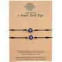 Kaushey loom & craft Authentic Evil Eye Adjustable 7 Knot Black Nazar Bracelets/Friendship String Bracelets for Women & Men Pack of 2