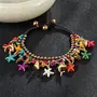 Yellow Chimes Bohemian Starfish Charms Beaded Bracelet Cum Anklet for Women and Girls, 5 image