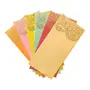 JhintemeticÂ® - Pack of 25 Matellic 5 Colours of 5 Each Randomly Picked Colourful Designer Shagun Lifafa/Money Gift Envelope with Golden Ambi for Gifting Money on any occasion, 4 image