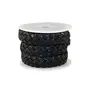 cords craft 12mm 5 Ply Flat Braided Genuine Leather Cord Black Color Hand Braided Roll of 2 Meters, 4 image