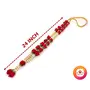 Bhakti Lehar (Size: 24 Inch) Big Size Red Velvet Rose Flower Garland for Photo Frame | Artificial Pearl Moti Beads Gulab Mala Haar for God Idol and Loved Ones, 2 image