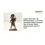 Copper Idols India - By Bhimonee Decor  2.75 inches Handmade Copper Hanuman Idol 65 Grams Patina Antique Finish Pack of 1 Piece, 2 image