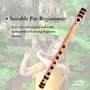 AIBANA Beginners tes C Natural Medium Right Hand 8 Hole Bansuri Musical Instrument Size 19inch 48 cm (Brown), 4 image