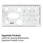 KHYATI Plastic Pro Circle with 25 Circles Hyperbola- Parabola Template Geometry Template Drafting Scale Ruler Very Useful to Architect Engineering Students Office Employee (Set of 3), 4 image