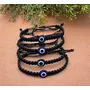 ARTIFICIAL TREE Handmade Nazar Evil Eye Charms Black Thread Bracelet Adjustable Bracelet for Women Men Girls & Boys 4 Piece (BLACK)(AT GIRLS BRCT 028), 3 image