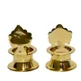 Bhimonee Decor Pure Brass Shanku Chakra Kamakshi Diya 3 inches Brass Colour Pack of 1 Pair, 6 image