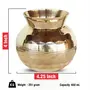 Pure Source India Dimond Cut Brass Lota for Puja | Brass Kalash 500ml 1 Piece (4 Inch - Gold), 5 image