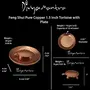 Divya Mantra Feng Shui Pure Copper 1.5 Inch Tortoise/Turtle with 2.25 Inch Diameter Water Plate; Living Positivity Wealth Money Good Luck & Longevity; Home Decor Gift Items/Products, 3 image