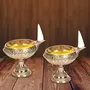 athizay Brass Kuber Diya Set for Diwali Decoration | Gifts | Pooja Item Standing diyas Pack of 2 Diya, 4 image