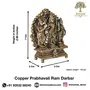Bhimonee Decor Pure Copper Handmade Lord Ram Darbar Murti | Rama Sita Lakshman Hanuman Statue | Ram Parivar Murti for Home Temple Blessing Hapess Health Wealth | Small Size 2.65 Inch, 4 image