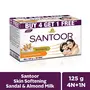 Santoor Sandal and Almond Milk (Buy 4 Get 1 Free 125g each), 3 image