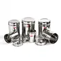 Sumeet Stainless Steel Vertical Canisters/Ubha Dabba/Storage Containers Set of 6Pcs (350ML 500ML 700ML 900ML 1.25Ltr 1.6Ltr), 5 image