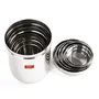 Sumeet Stainless Steel Vertical Canisters/Ubha Dabba/Storage Containers Set of 6Pcs (350ML 500ML 700ML 900ML 1.25Ltr 1.6Ltr), 7 image