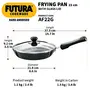 Hawkins Futura 22 cm Frying Pan Hard Anodised Fry Pan with Glass Lid Small Frying Pan Black (AF22G), 3 image