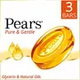Pears Moisturising Bathing Bar with Glycerine Pure & Gentle For Golden Glow (125g x 3), 4 image
