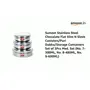Sumeet Stainless Steel Storage Container- 300ML480ML600ML 3 Pieces Silver, 2 image