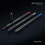 Pentonic Linc Ball Point Pen Multicolor Blister Pack | 0.7 mm | Smooth Writing Ultra- Low Viscosity Ink | Sleek Matte Finish | Black Body Multicolour Ink Pack Of 10 (6 Blue 3 Black 1 Red), 6 image