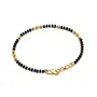 JHB Unique & Latest Black Bead Hand Bracelet Manra for Women (Yellow), 5 image