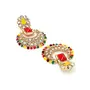 Sukkhi Affordable Squared Style White Kundan & Beads Studded Choker Necklace Set For Women, 6 image