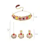 Sukkhi Affordable Squared Style White Kundan & Beads Studded Choker Necklace Set For Women, 7 image