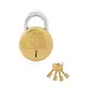 Godrej Locking Solutions and Systems Navtal 7 levers 4 Keys Padlock (Gold Brass Finish)