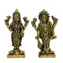 ESPLANADE Brass Lakshmi Narayan Pair - Lord Vishnu with Laxmi Idol Murti Statue Sculpture - 3" Inches | Pooja Idols | Home Decor
