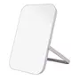 MINISO Makeup Mirror Square Dual-Use Vanity Mirror 8-Inch Portable Folding Table Mirror with 90°Adjustable Stand Travel Cosmetic Mirror Hanging Bathroom for Makeup 21x14.8cm (White)