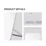 MINISO Makeup Mirror Square Dual-Use Vanity Mirror 8-Inch Portable Folding Table Mirror with 90°Adjustable Stand Travel Cosmetic Mirror Hanging Bathroom for Makeup 21x14.8cm (White), 6 image