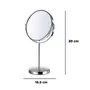 MINISO Double-Sided Makeup Mirror Round Tabletop Vanity Mirror with Stand One Side 2X Magnifying 6 inch Silver, 5 image
