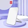 MINISO Makeup Mirror Square Dual-Use Vanity Mirror 8-Inch Portable Folding Table Mirror with 90°Adjustable Stand Travel Cosmetic Mirror Hanging Bathroom for Makeup 21x14.8cm (White), 5 image