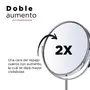 MINISO Double-Sided Makeup Mirror Round Tabletop Vanity Mirror with Stand One Side 2X Magnifying 6 inch Silver, 4 image