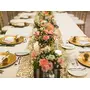 Christmas Vibes Satin Sequin Christmas and Wedding Table Runner for 6 Seater Dining Table (Gold 13x72 inch)