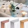 Christmas Vibes Satin Sequin Christmas and Wedding Table Runner for 6 Seater Dining Table (Gold 13x72 inch), 2 image