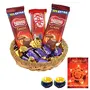 SFU E Com Nestle Chocolates Gift Hamper| Premium Diwali Chocolate Gift | Premium Diwali Chocolate Gift Hamper with Greeting Card & 2 Pieces Diya Set | 296