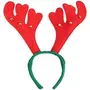 Christmas Vibes Christmas Reindeer Antlers Headband with Bells for Pet Dogs and Cats (Red; Medium)- Pack of 1, 3 image