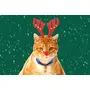 Christmas Vibes Christmas Reindeer Antlers Headband with Bells for Pet Dogs and Cats (Red; Medium)- Pack of 1, 2 image