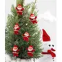 Christmas Vibes Santa Claus for Home and Christmas Decoration 2 Inches Height Red-Pack of 6 Pieces