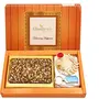 Ghasitaram Gifts Bhaidhooj Gifts- Box Of Dryfruit Chocolate Bark, Pooja Thali and Best Brother Keychain 