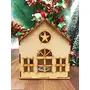 Christmas Vibes 1 Pcs Light Up Wooden House Hut for Christmas Xmas Decoration
