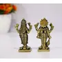 ESPLANADE Brass Lakshmi Narayan Pair - Lord Vishnu with Laxmi Idol Murti Statue Sculpture - 3" Inches | Pooja Idols | Home Decor, 4 image