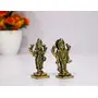 ESPLANADE Brass Lakshmi Narayan Pair - Lord Vishnu with Laxmi Idol Murti Statue Sculpture - 3" Inches | Pooja Idols | Home Decor, 2 image