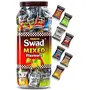 Swad Mixed Assorted Candy Jar (Kaccha Mango Imli Coffee Cola Pan Orange) 100% Vegan & Gluten Free Digestive & Tasty Masala Toffee | Indian Sweets 200 Candies Jar