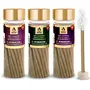 The Aroma Factory Dhoop batti (Mogra Loban Lavender) No Bamboo 100% Natural Dhoop Sticks with Incense Holder 3 Jars x 100g, 6 image