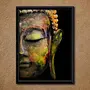 Unique Indian Craft Handmade Gautam Buddha Wall Poster Laminated (Without Frame)