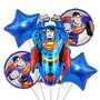 5pcs Superhero Party Balloons for Kids Superhero Character Balloons Foil Balloons Party Decorations Supplies Favors Gift Theme Carnival Birthday Party Decorations